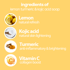 Lemon Turmeric & Kojic Acid Brightening Soap